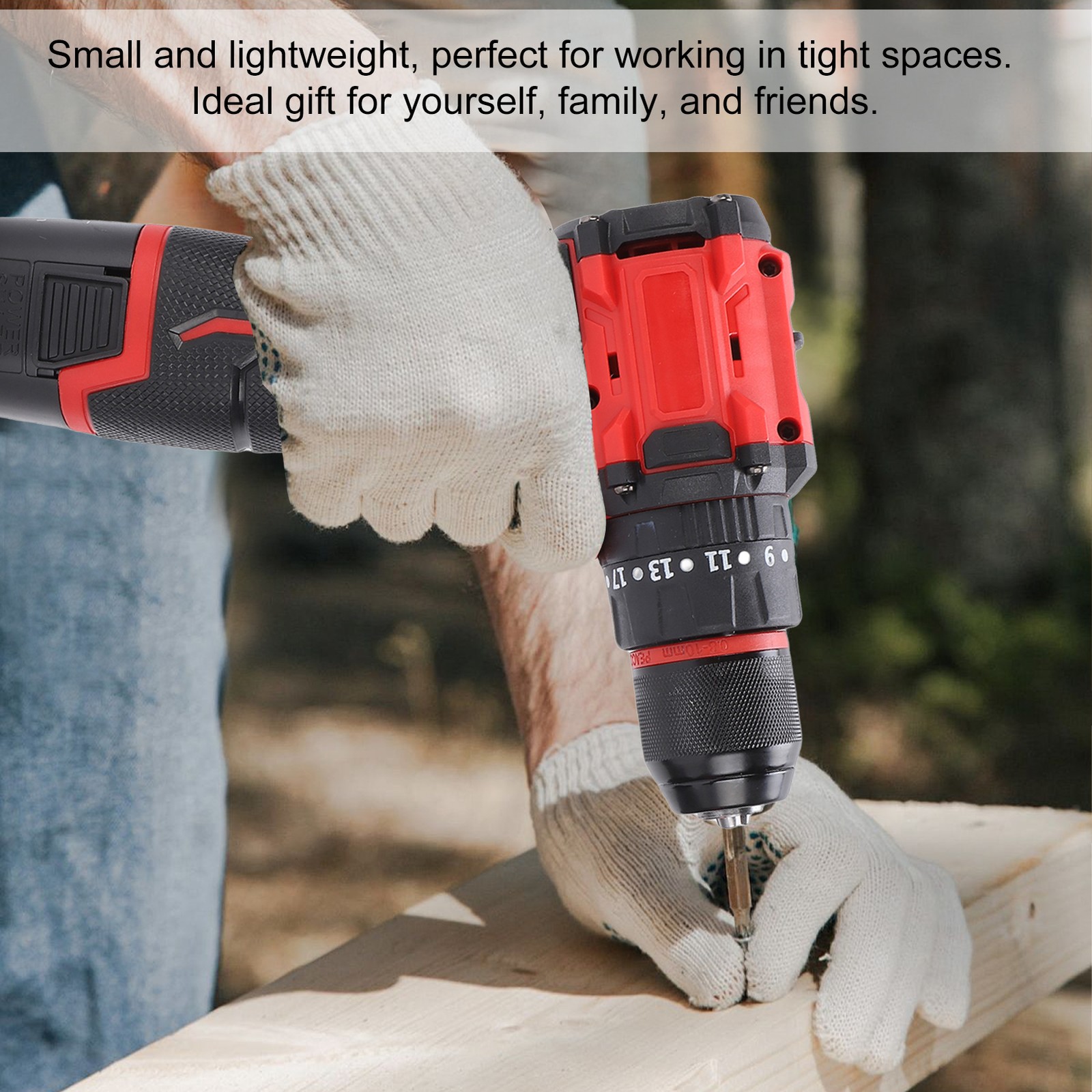Cordless Drill Combo Kit 16.8V Brushless Drill Impact Driver Set with 3 Batterie