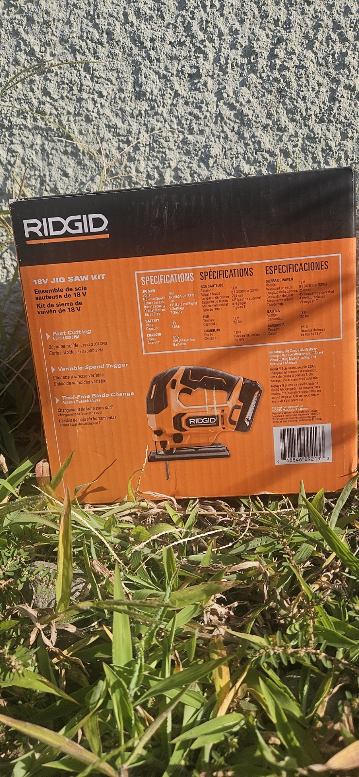 RIDGID 18V Cordless Jig Saw Kit with 2.0 Ah Lithium-Ion Battery and Charger