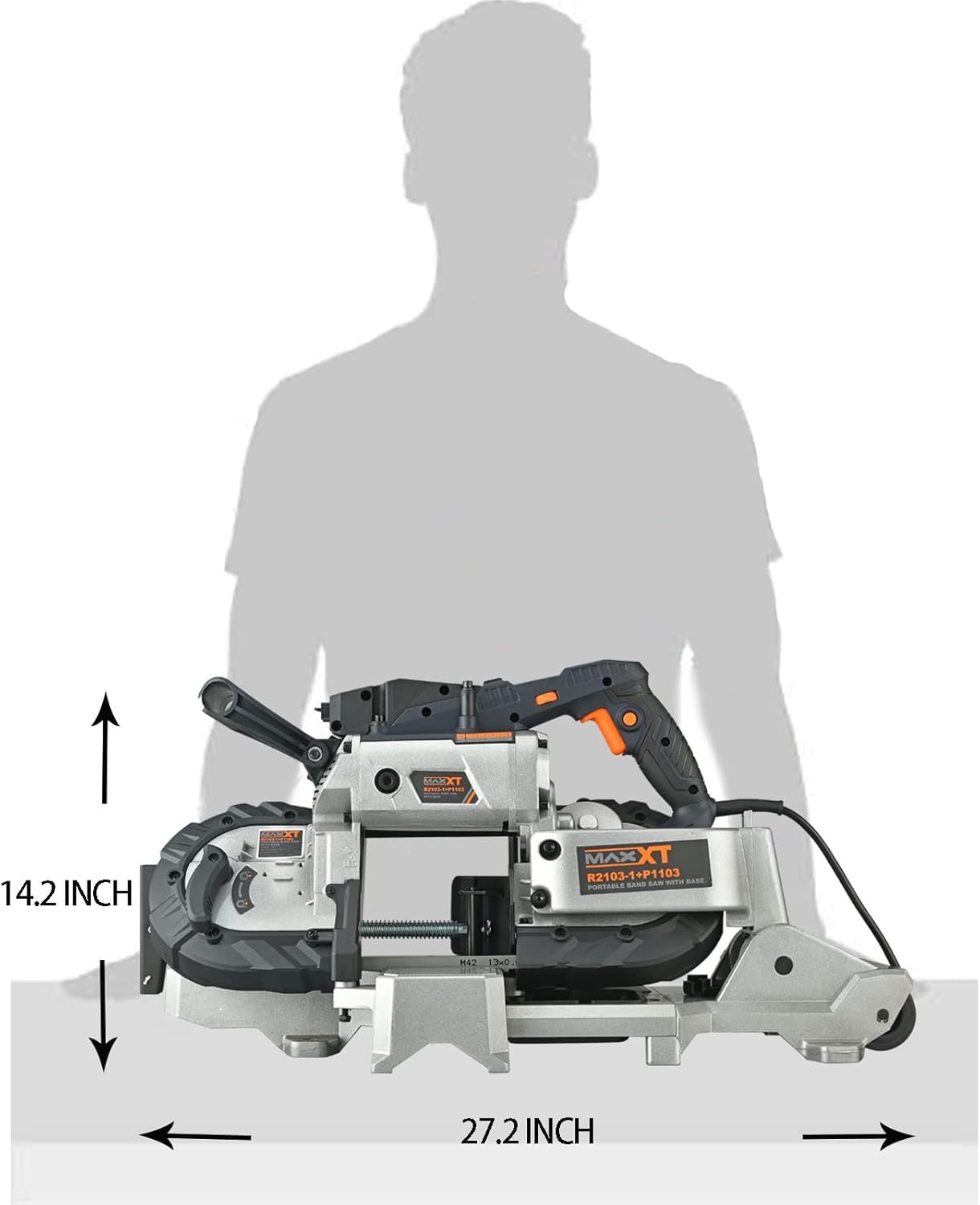 MAXXT 10A 5&Prime; Deep Cut Portable Band Saw Variable Speed w/ Base