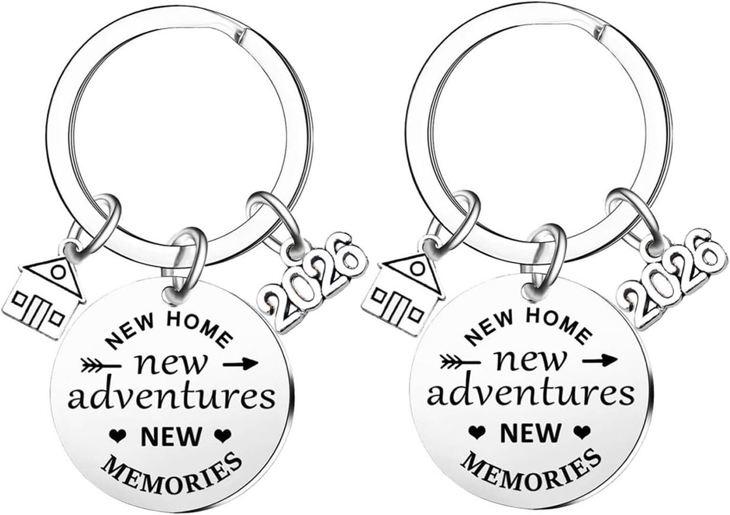 Housewarming Gifts for Women 2026 New Home Keychain 2Pcs First House