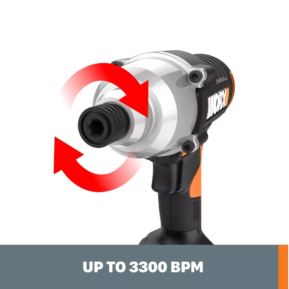 WX291L Worx 20V MaxLithium Cordless Impact Driver Battery Charger included