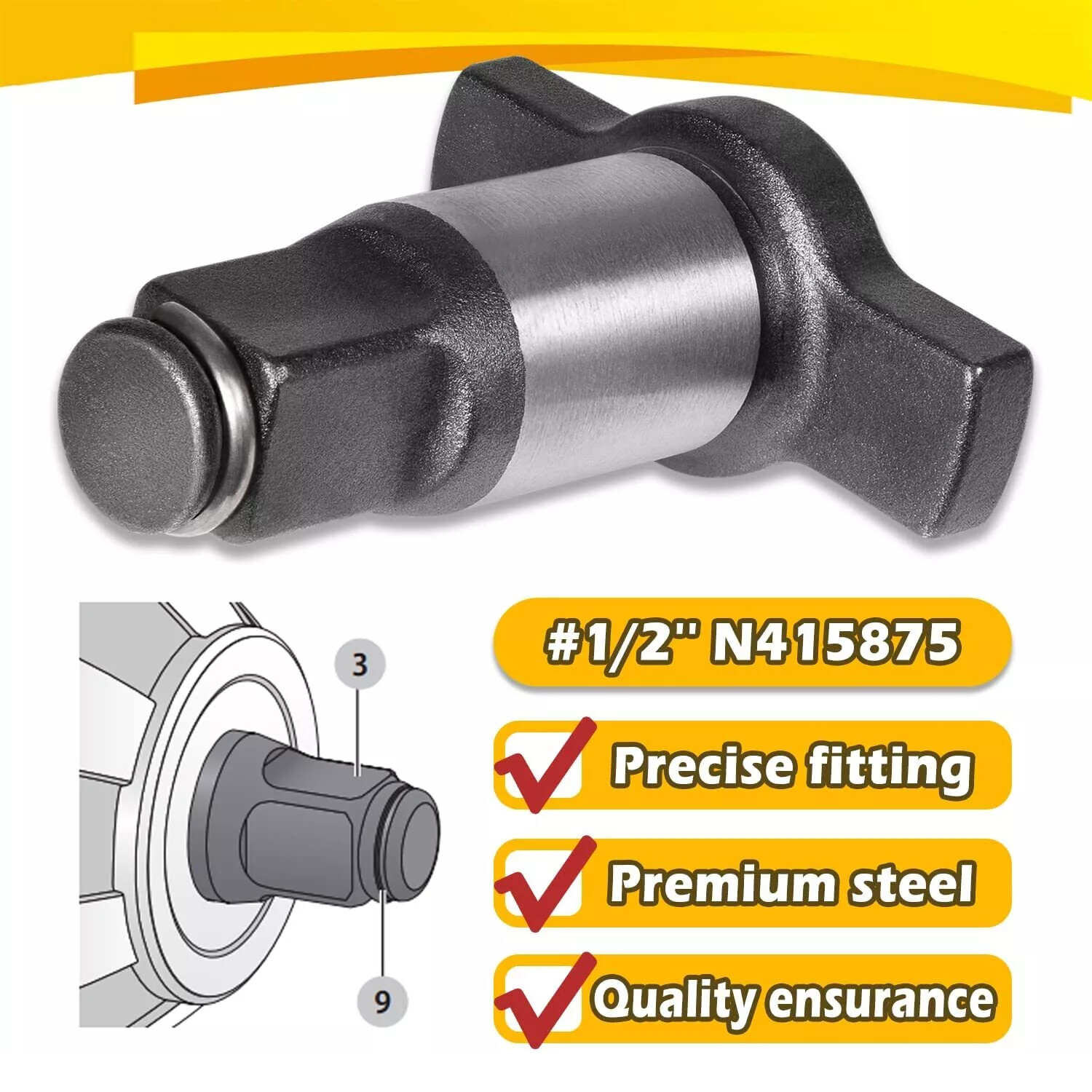 Anvil Assembly For N415875 DCF899 DCF899B DCF899M1 DCF899P1 Impact Wrench👌