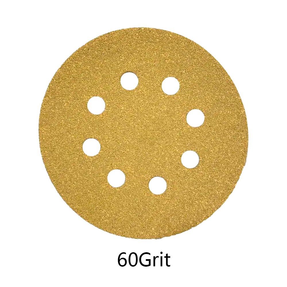 50 100Pack 5 inch Sanding Discs 8-Hole Hook Loop Sander Orbital Sandpaper 60-320