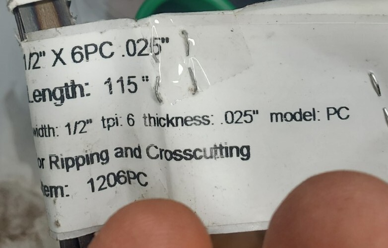 Timber Wolf 115&Prime; x 1/2&Prime; x 6TPI x .025&Prime; Silicon Steel Bandsaw Blade 1206PC