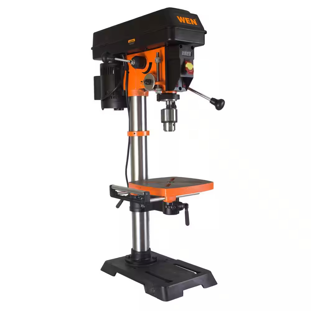 5-Amp 12 In. Variable Speed Cast Iron Benchtop Drill Press with Laser, Work Ligh