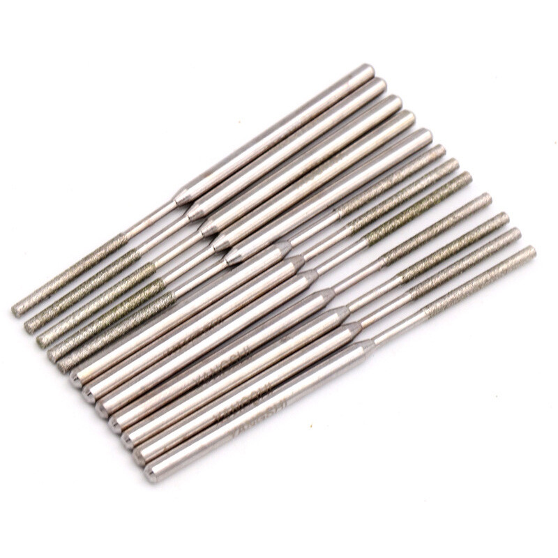 1-10mm Diamond & CBN Burrs Extra Long Cylinder Grinding Bit For Dremel Engraving