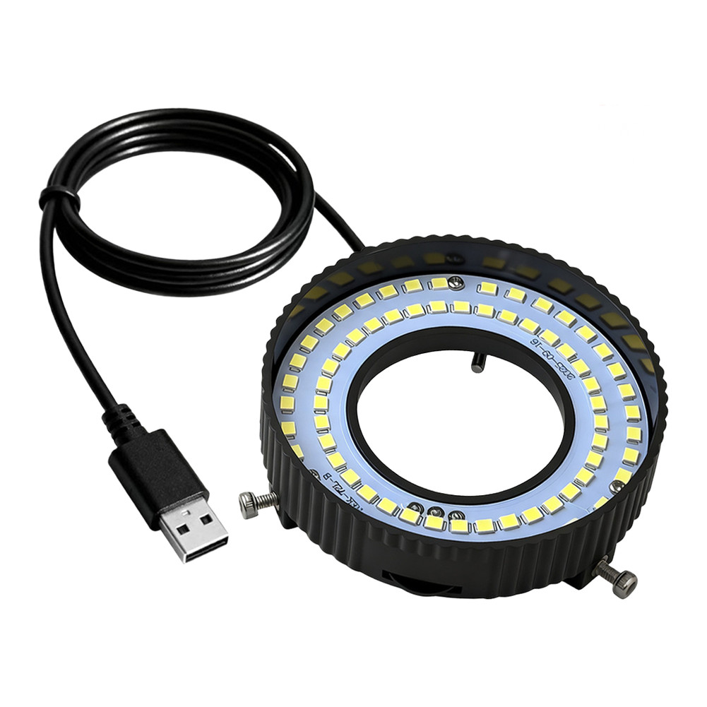 Black USB-Powered Fill Light with 72 LEDs for Microscope and Industrial Use