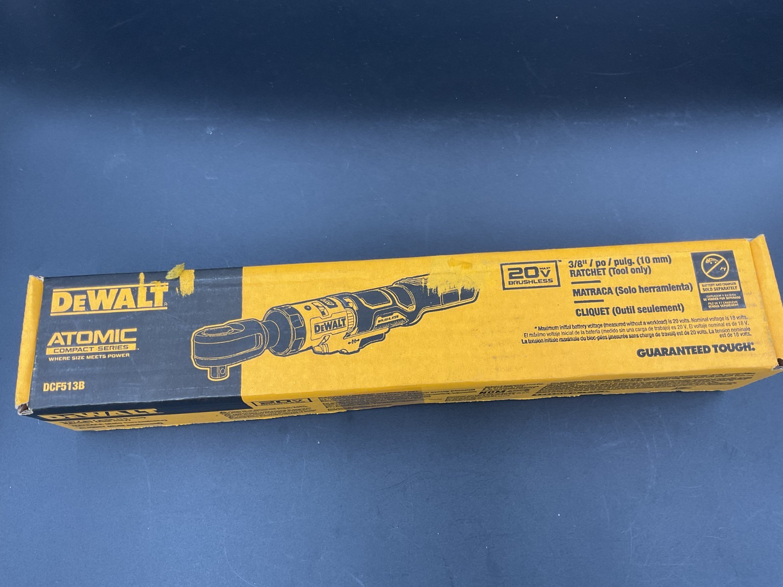 New DEWALT DCF513B 20V MAX 3/8” Brushless Cordless Ratchet Wrench Tool Only