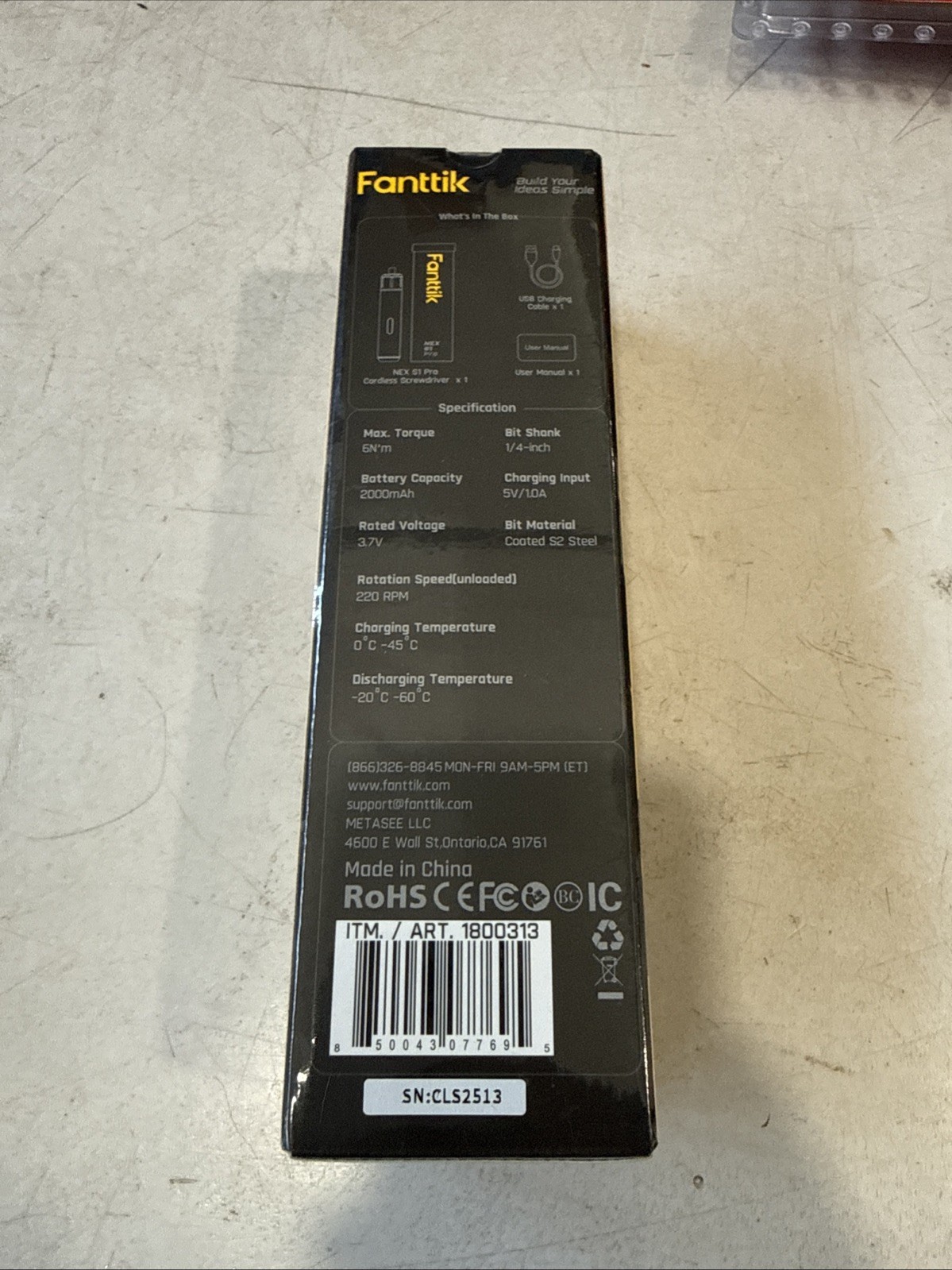 SEALED Fanttik NEX S1 Pro 3.7V Cordless Electric Screwdriver, 16-in-1 Metal Bits