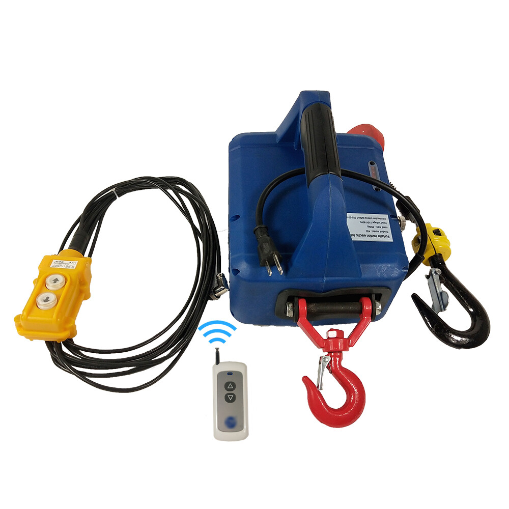 New 110V 450KGX7.6M 3 IN1 Household Electric Winch With Wireless Remote Control