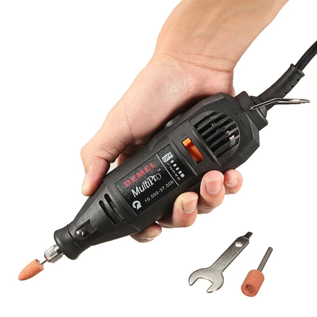 110V Electric Rotary Tool Kit 130W Mini Drill Engraver 5 Speed Grinder Set