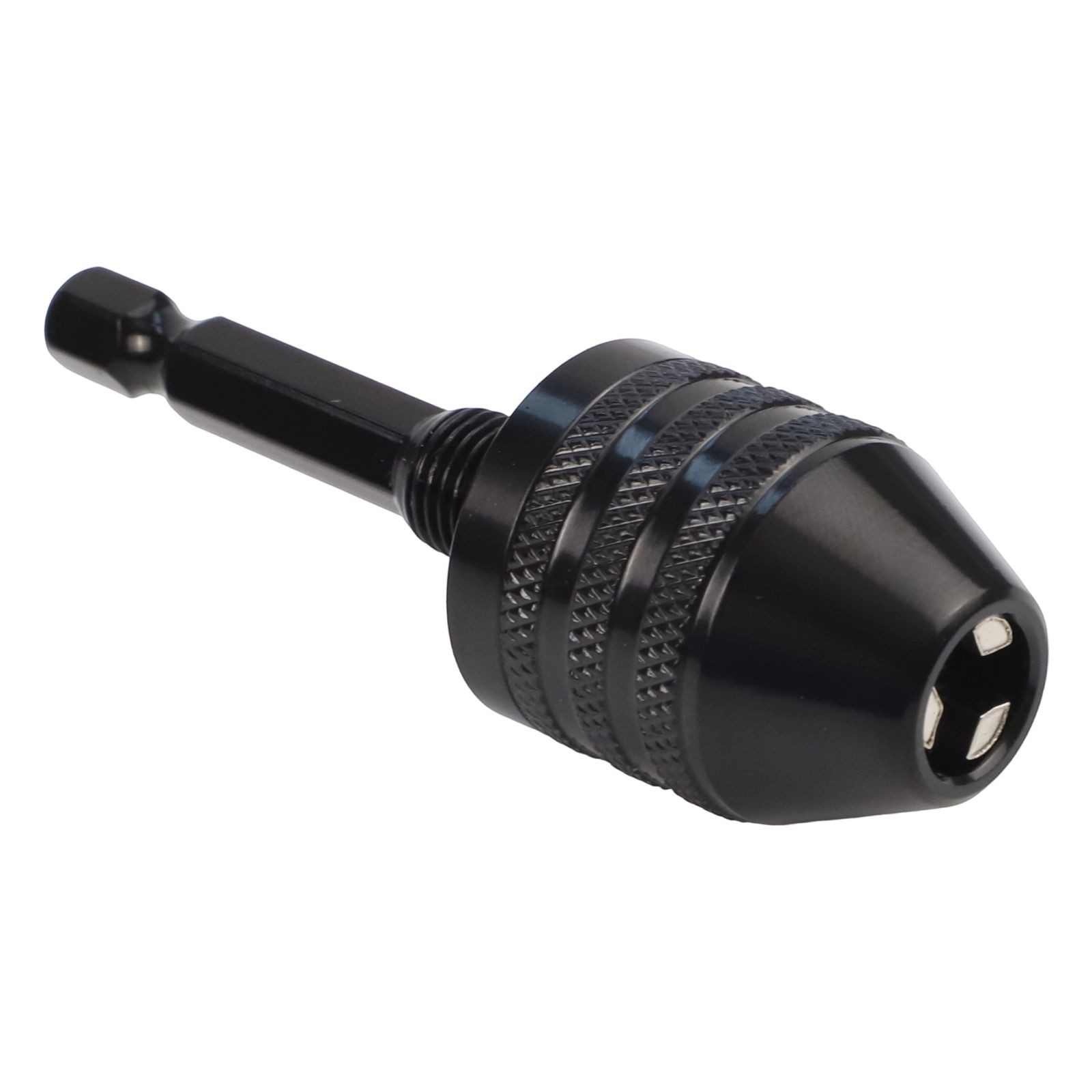 6.35mm Hex Shank Quick Change Keyless Drill Bit Chuck Adapter Converter Tool