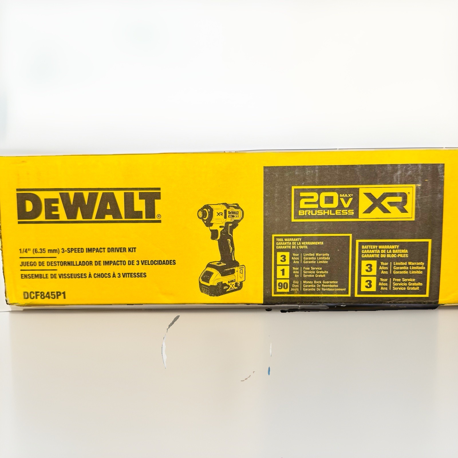 DeWalt DCF845P1 20V MAX XRBrushless 3-Speed Impact DriverKit Brand New