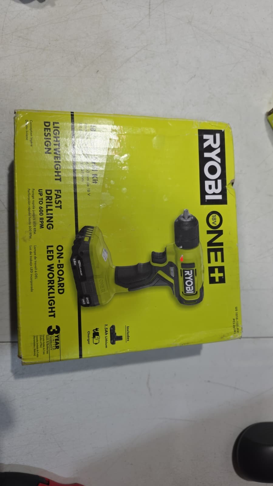 RYOBI ONE+ 18V 3/8&Prime; Drill/Driver Kit PCL201K1 – 1.5Ah Battery & Charger BRANDNEW