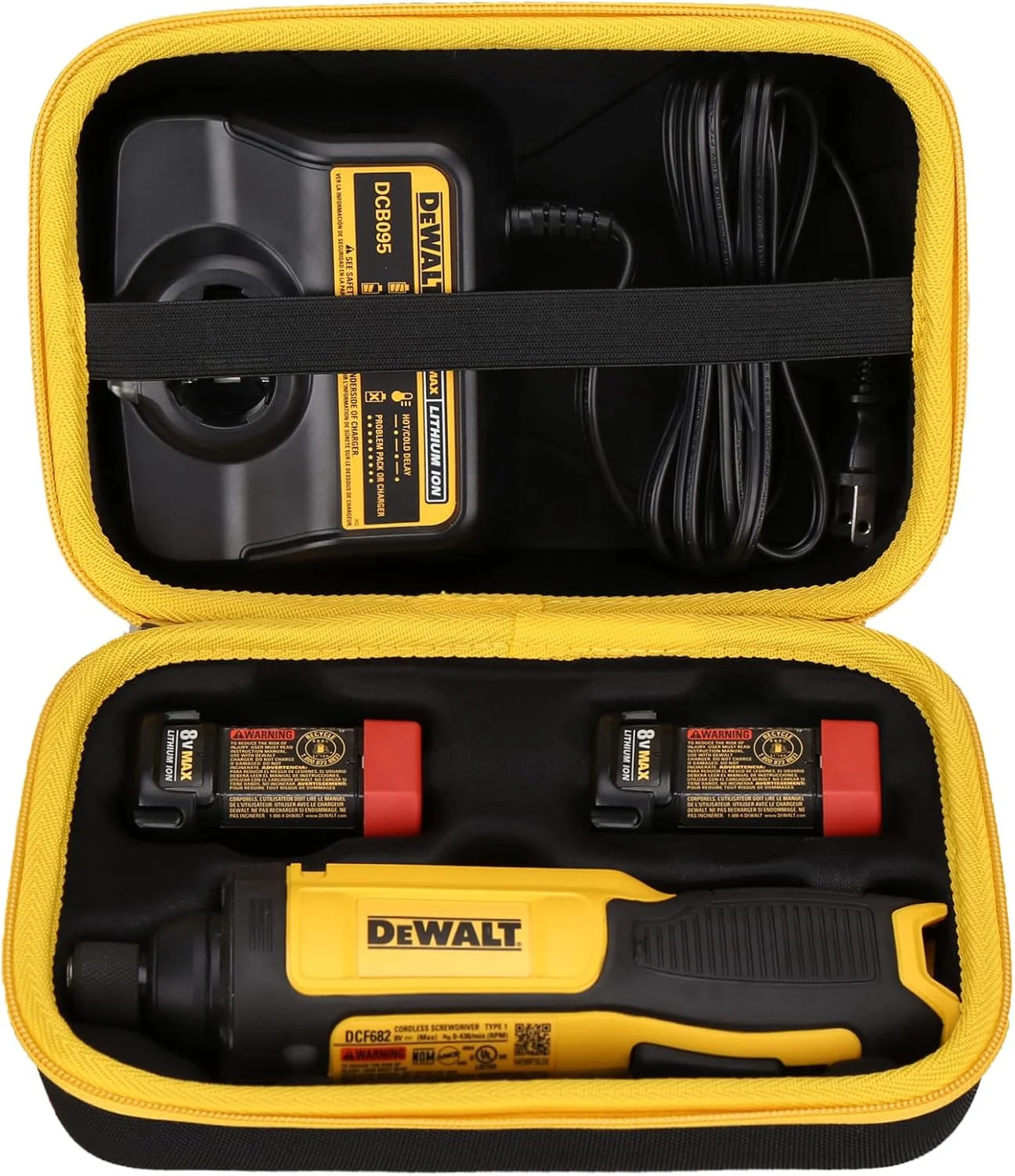 Case Compatible with DEWALT 8V MAX Cordless Screwdriver Kit DCF682N1, Gyroscopic