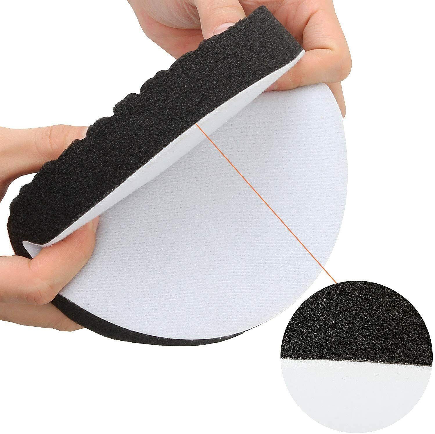 5PCS 7&Prime; Car Waxing Polish Foam Sponge Kits Polishing Pad Buffer Polisher Wheels