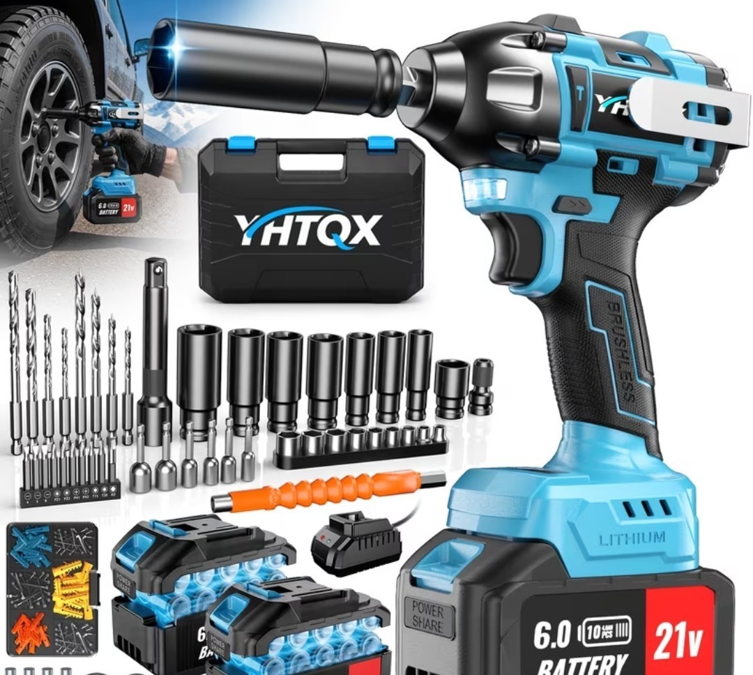 21V Brushless Impact Wrench 550N.m High Torque Cordless Impact Gun