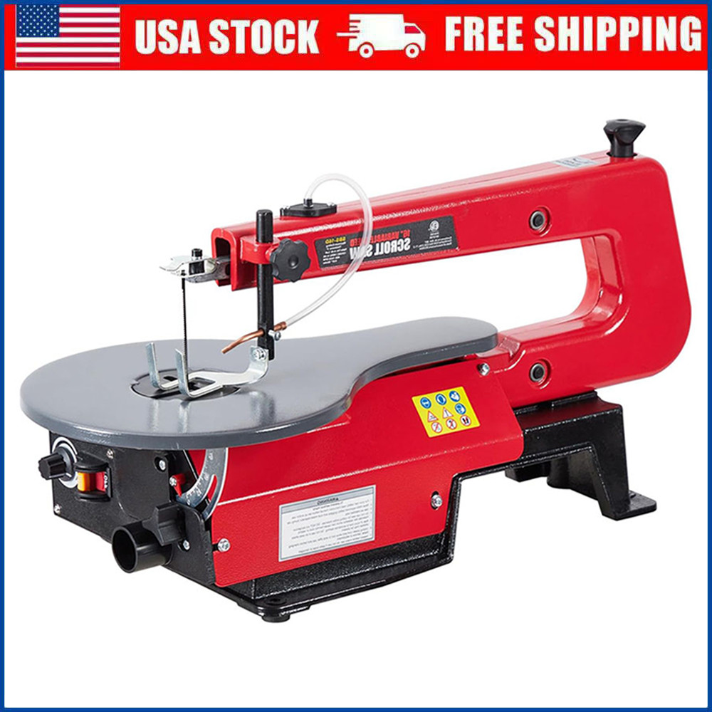 16 » Variable Speed Scroll Saw W/ Extra-Large Adjustable Tilting Table Woodwork