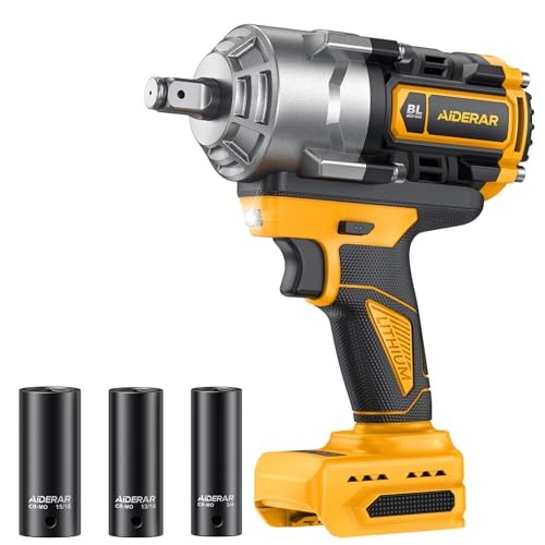 Impact Wrench for DeWalt Battery, 1328Ft-Lbs (1800N.m) Impact Yellow+1328ft-lbs