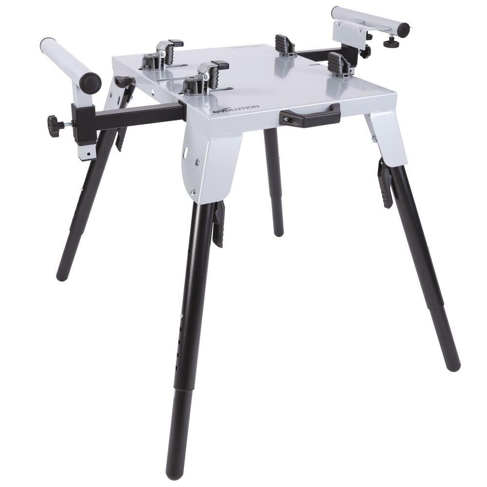 Evolution Power Tools Saw Stand Universal Fittings Heavy-Duty Built-in End Stop