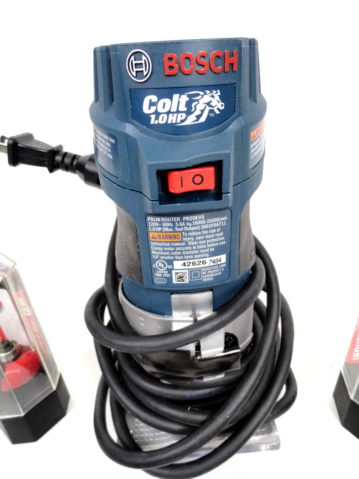 Bosch PR20EVS Colt Palm Router Kit + Freud/Bosch/Makita Bits Lot Variable Speed