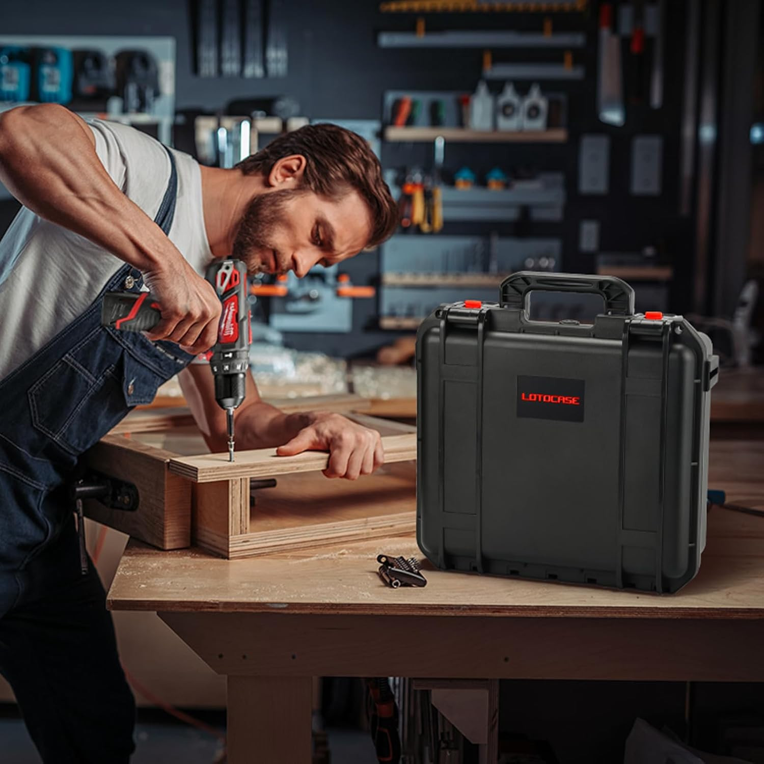 Case for Milwaukee M12 Impact Driver & Drill Set – Waterproof Tool Box with Remo
