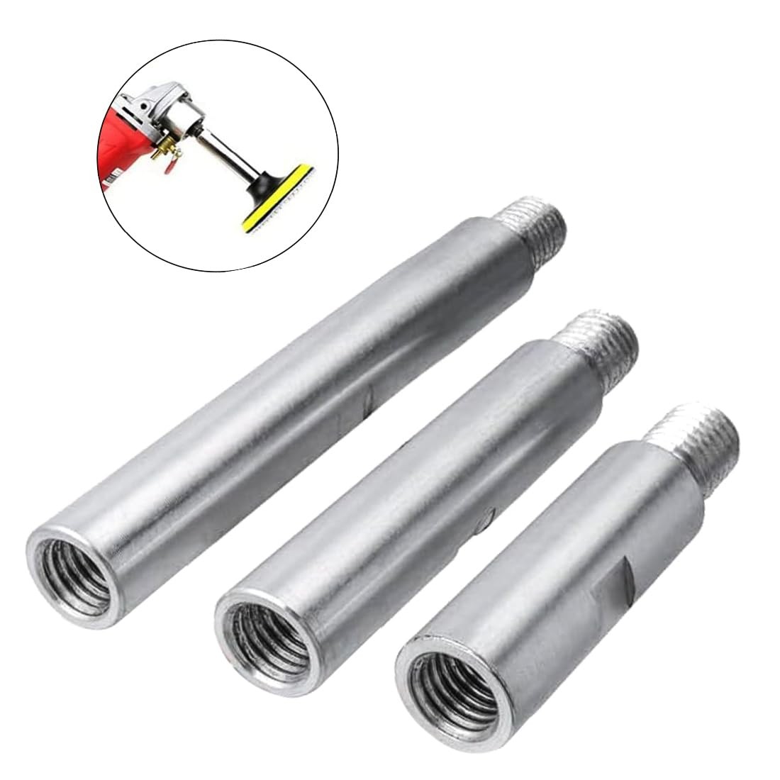 Luo Ke 3 Pcs M14 Thread Angle Grinder Extension Set: 3pc Shaft