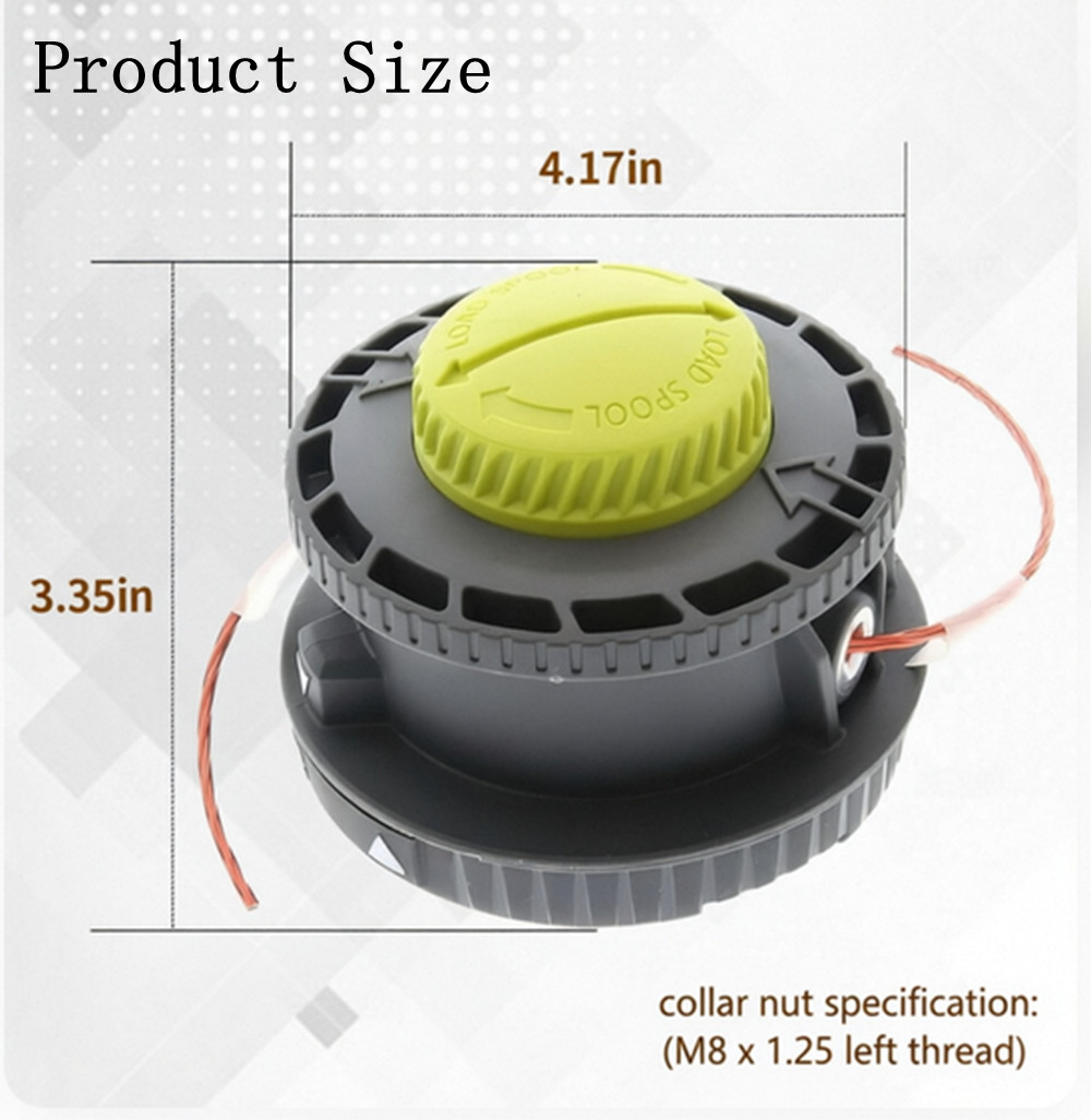 New Bump Feed Trimmer Head for Ryobi Straight Shaft RY15526/27/29 – Easy Install