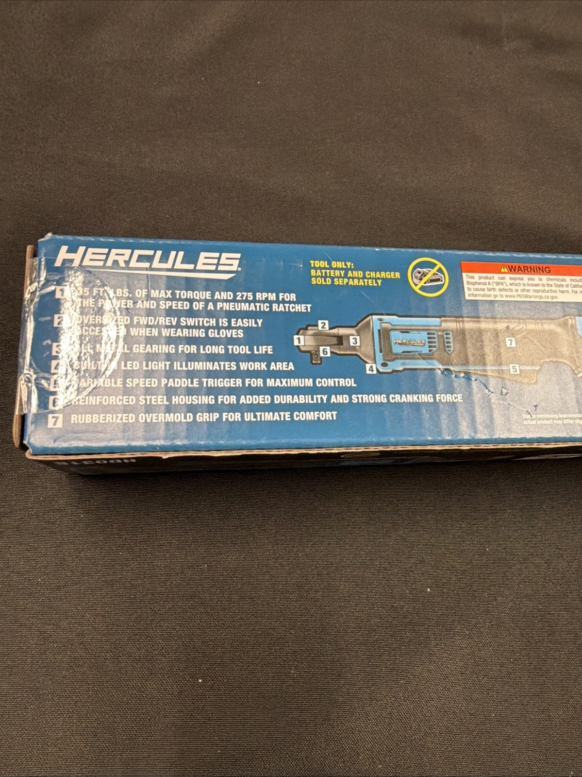 *NEW* Hercules 57280 12V Cordless 3/8 in. Ratchet (Tool Only) HD033B