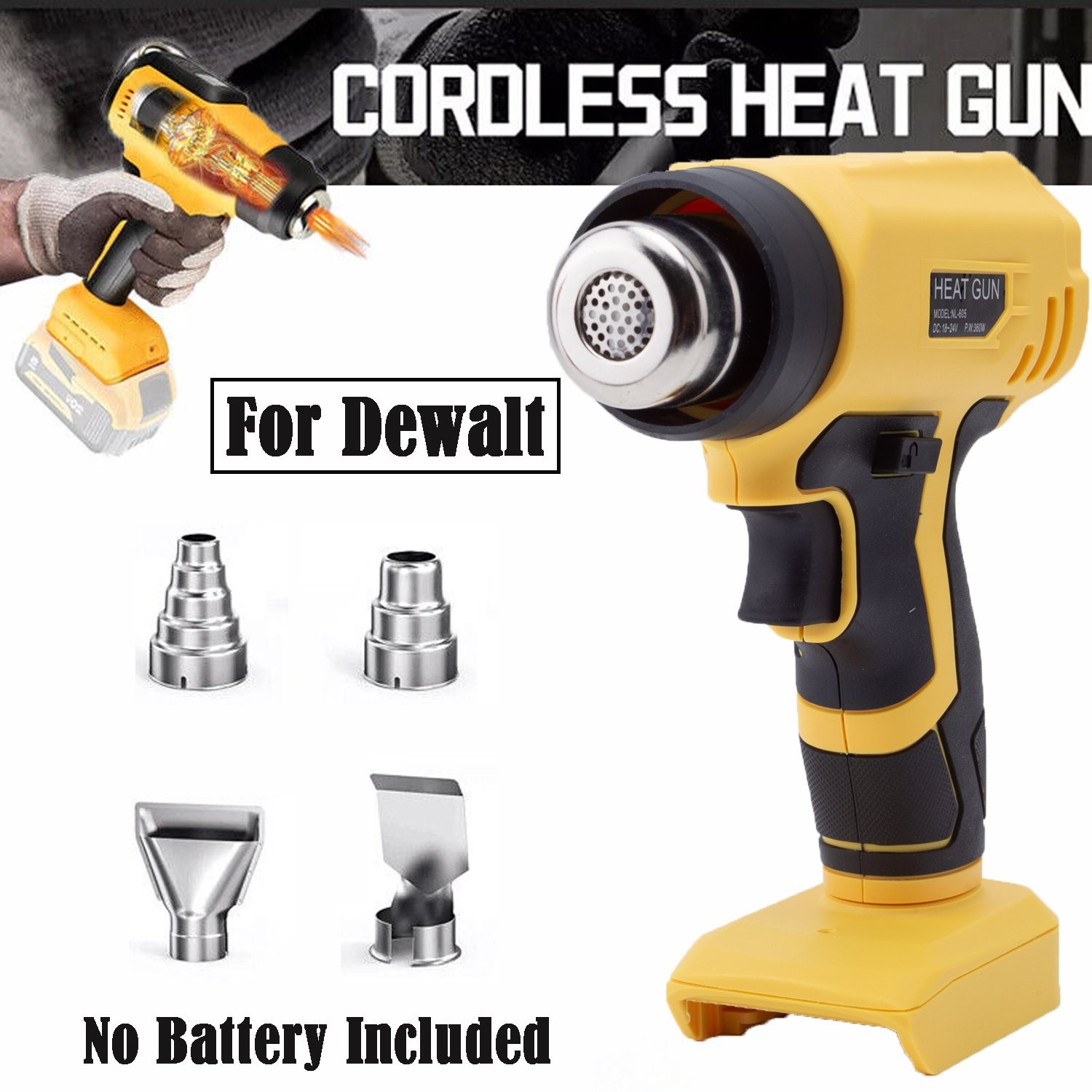 Cordless Heat Gun for Dewalt 20V Max Battery Hot Air Gun Household DIY Tools NEW