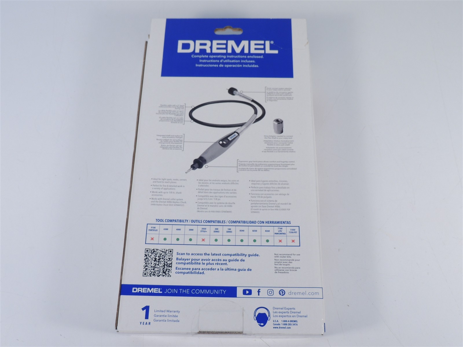 Dremel Flex Shaft for Rotary Tool Attachment 36&Prime; Length 5&Prime; Radius 225-02 New