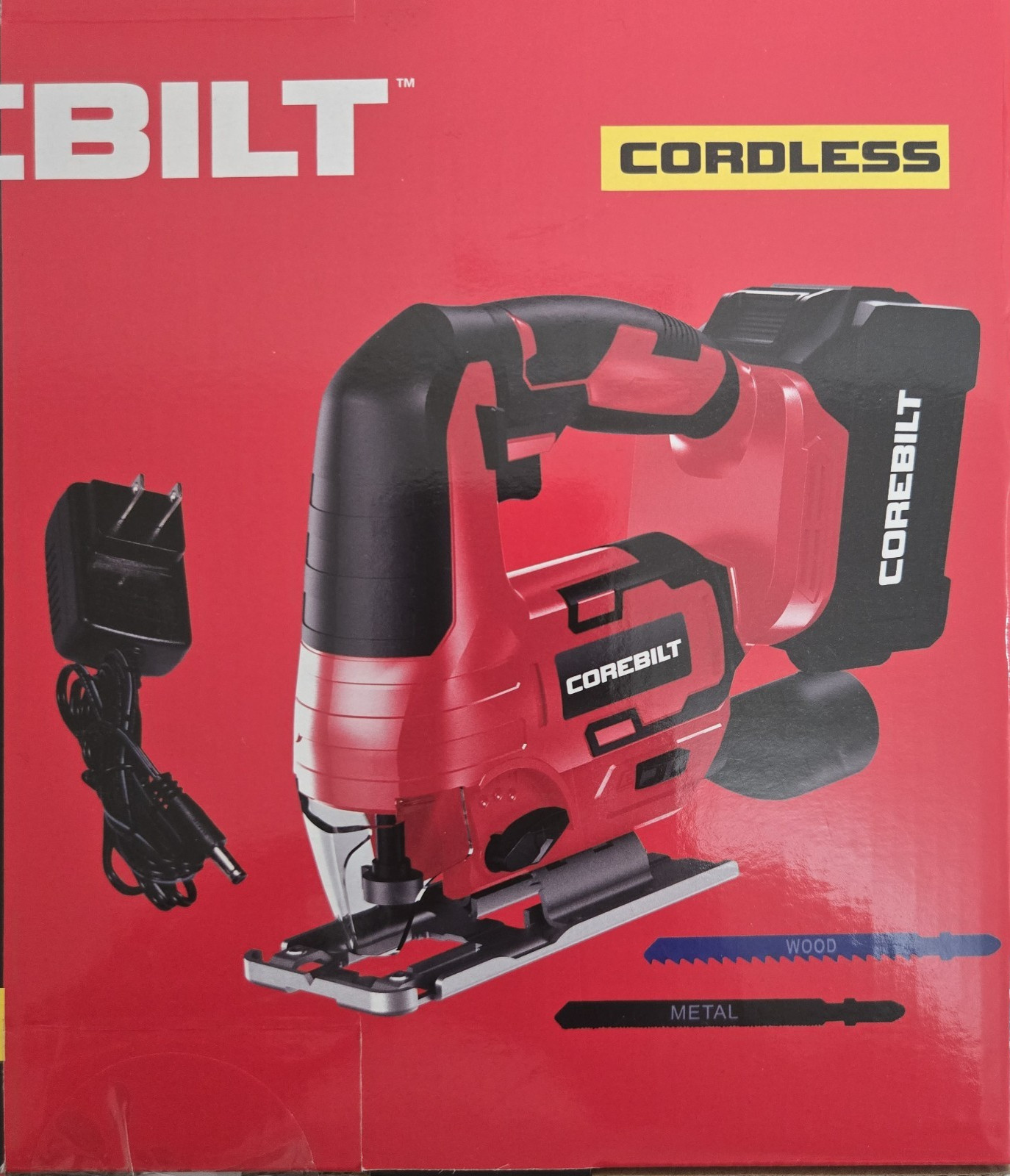 Corebilt Cordless 20V Jig Saw For Metal & Wood Includes Battery & Charger Sealed