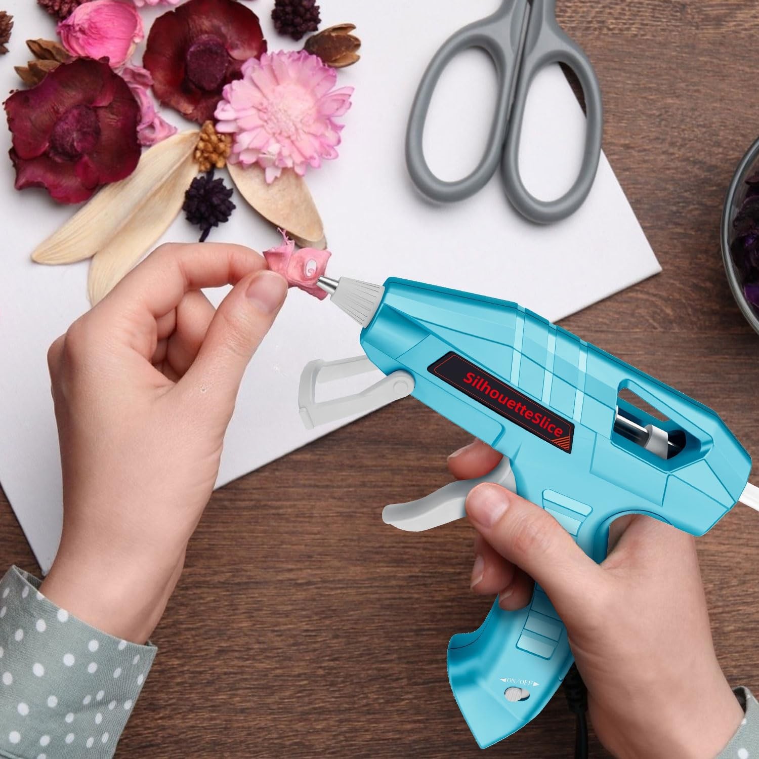 Cordless Hot Glue Gun, Type-C, 30 Sticks, 90s Heat, Crafts/DIY