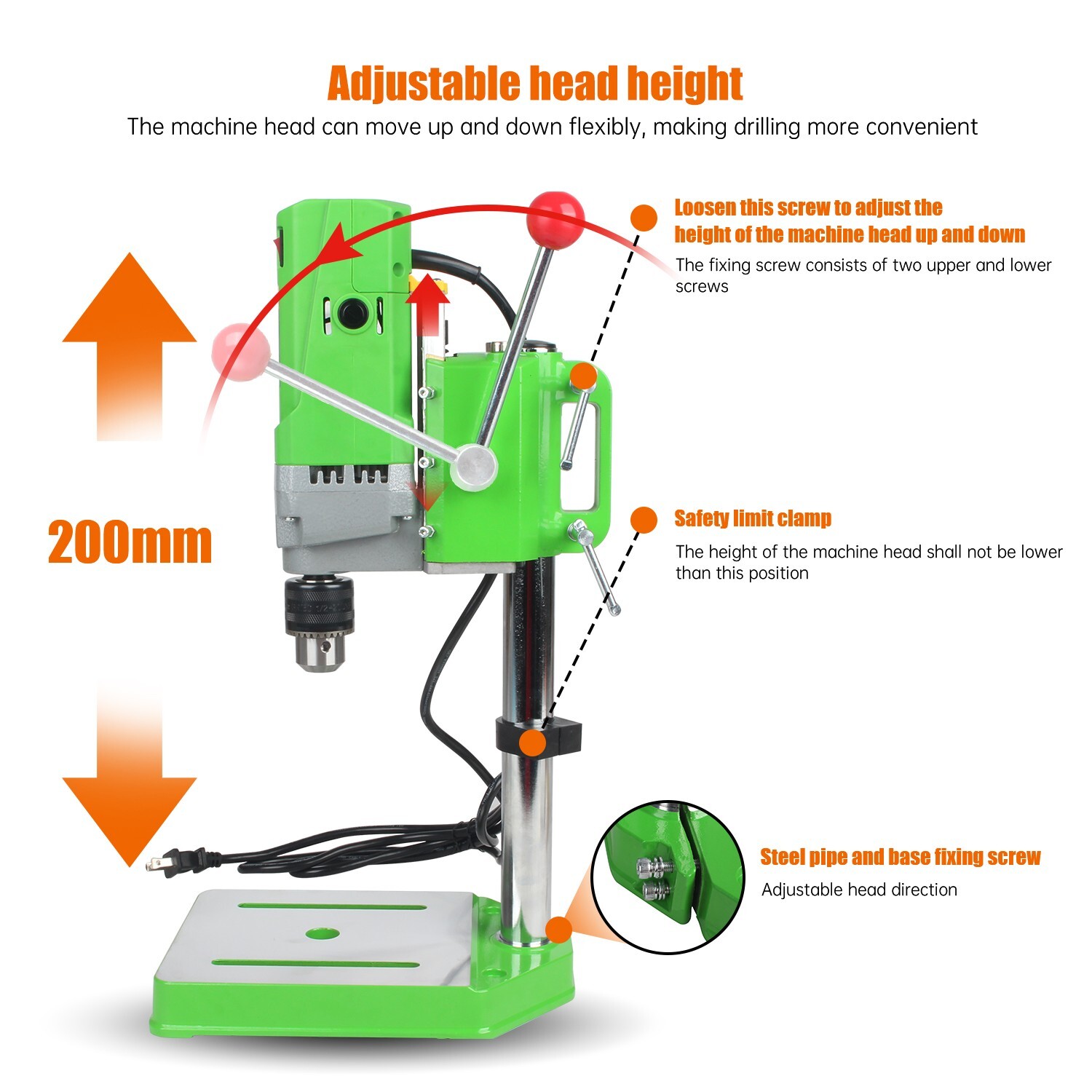 Bench Drill Stand 710W Mini Electric Bench Drilling Machine Drill Chuck 1-13mm