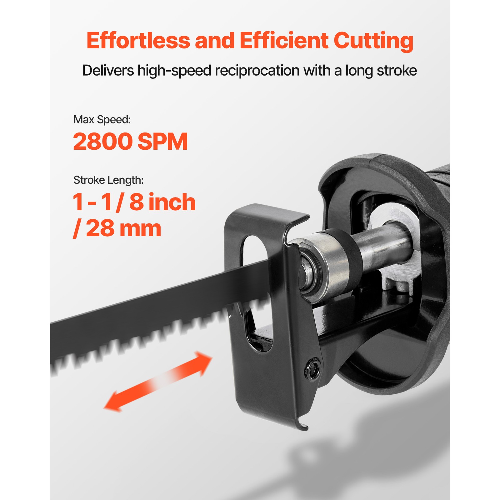 Uimoso Corded Electric Reciprocating Saw 120V 7.5 Amp with 2800 SPM Speed