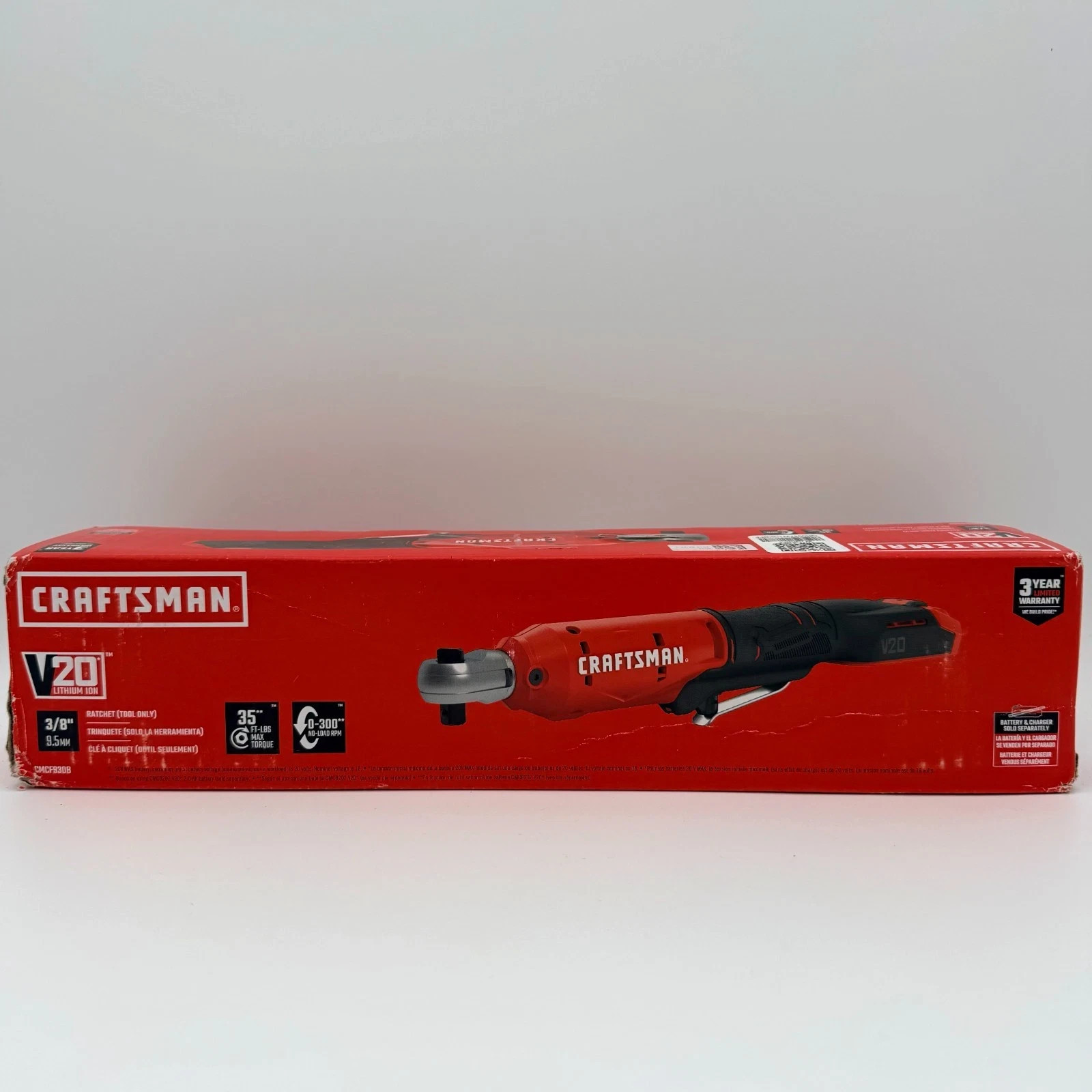 CRAFTSMAN V20 Cordless Ratchet Wrench, 3/8 inch Drive, 300 RPM,Bare Tool Only