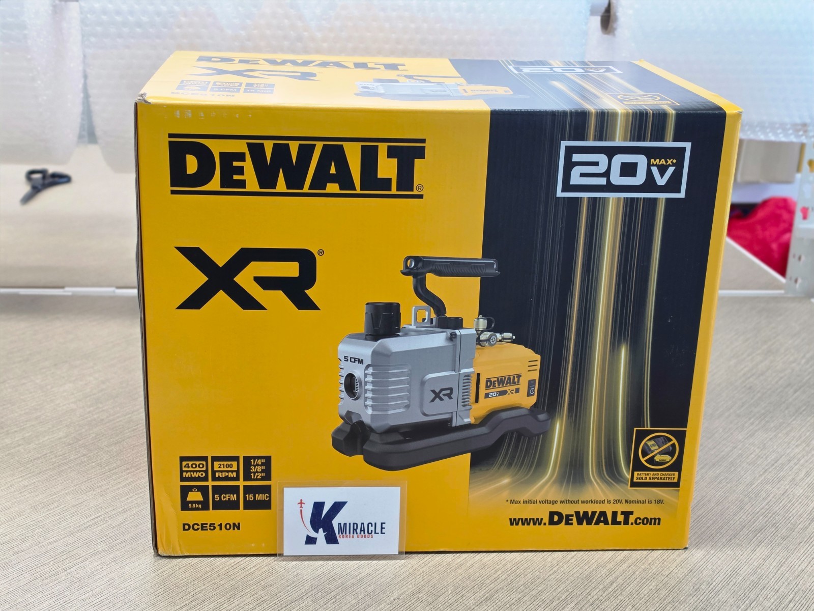 Dewalt DCE510N 20V MAX 5 CFM Vacuum Pump Bare Tool Genuine / New / Express