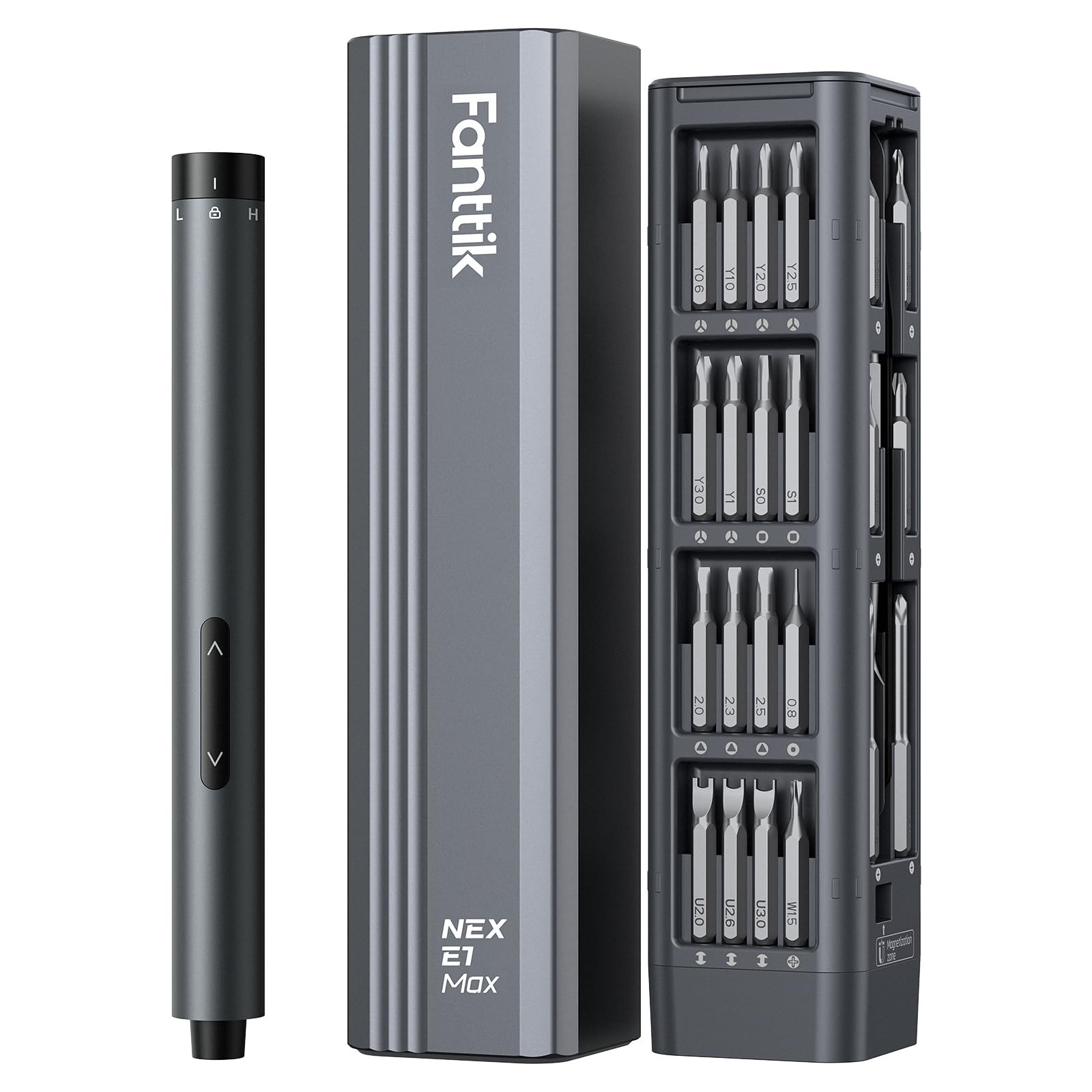 Fanttik E1 Max Electric Screwdriver, Mini Precision Screwdriver Set, 50 Grey