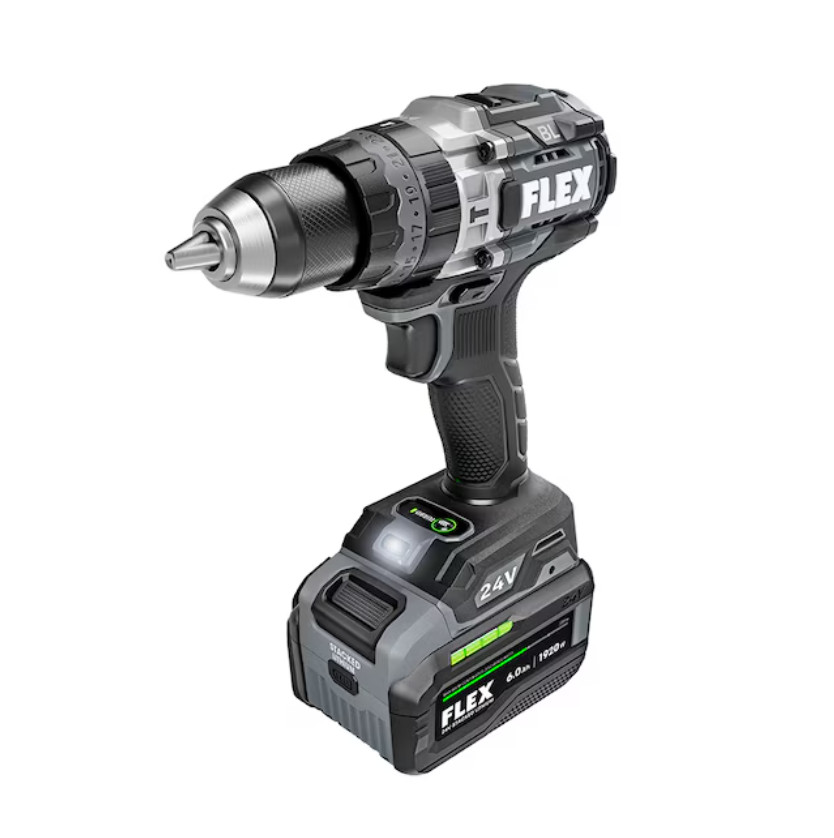 FLEX 1/2&Prime; 24V Variable Speed Brushless Cordless Hammer Drill w/Battery & Charger