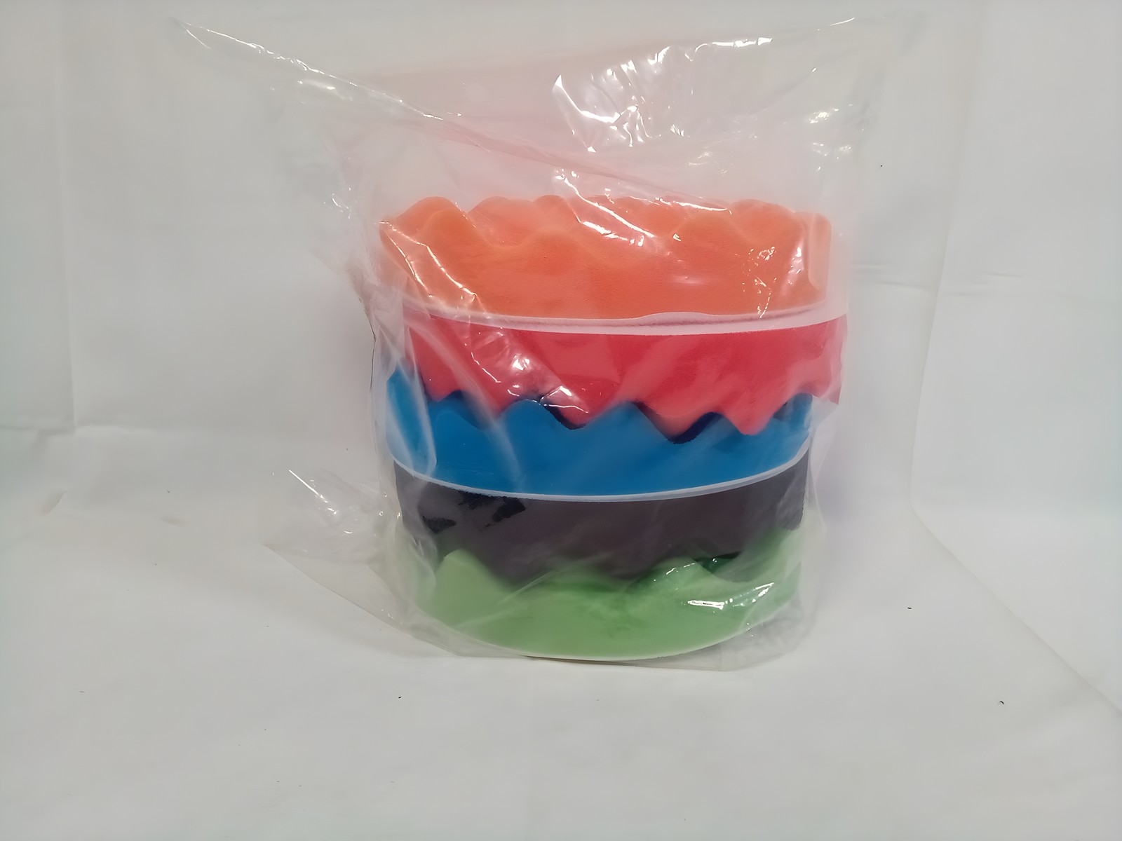 Lasdolooda 6 in Foam Buffing & Polishing Pad Set 5 Pack Wave Edge Hook & Loop