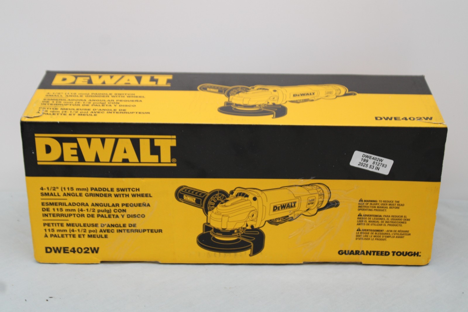 NEW! Dewalt 4-1/2&Prime; 11-Amp Corded Paddle Switch Angle Grinder DWE402W FREE SHIP!