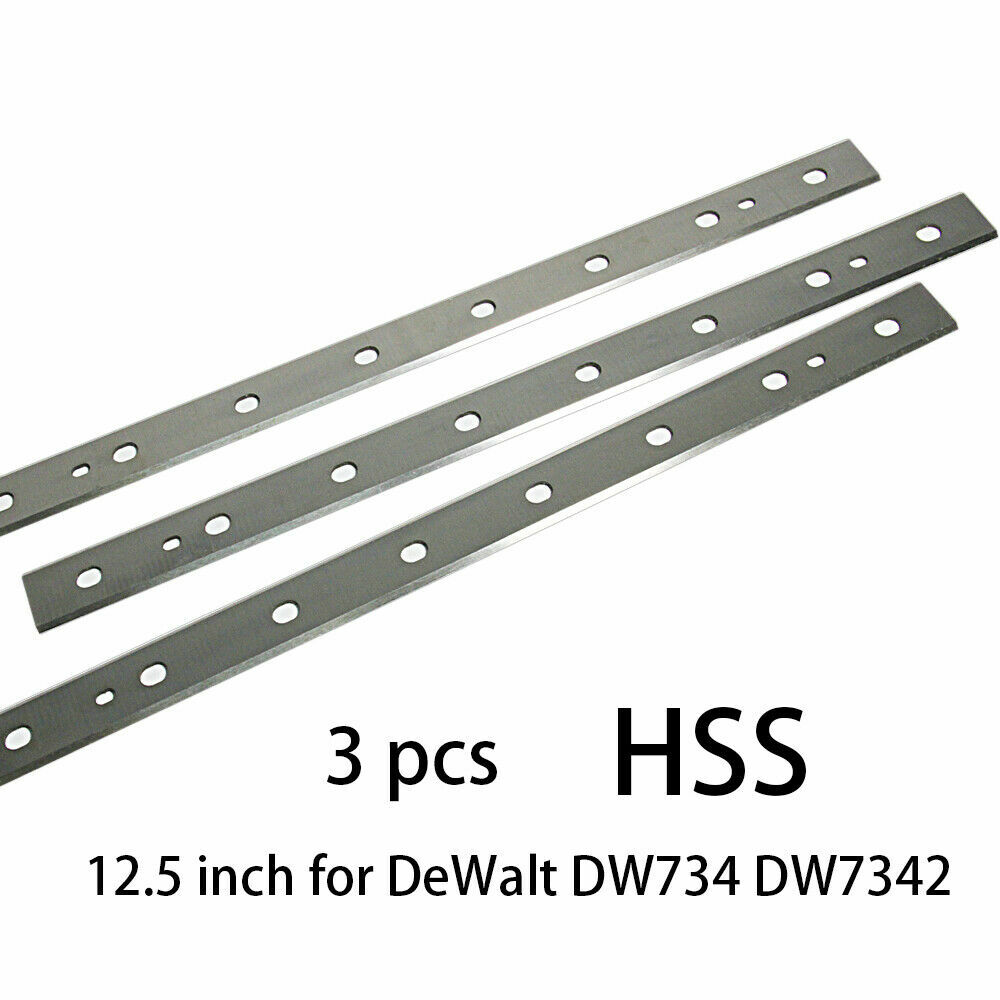 FOXBC 12.5-inch DW7342 Planer Blades For DeWalt DW734 Benchtop Planer – Set of 3