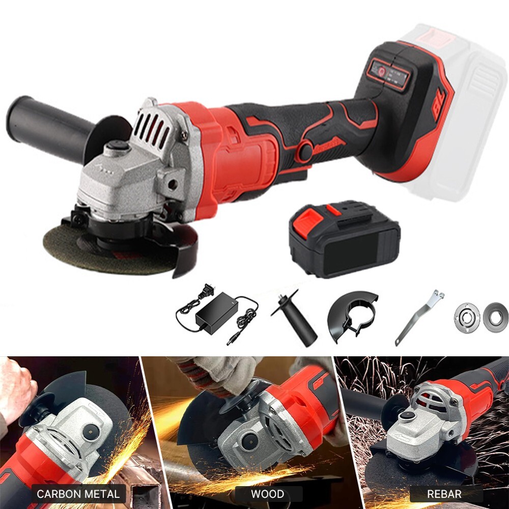 Cordless Angle Grinder for Makita 18V 21V Battery 111000RPM 3Speed With Battery.