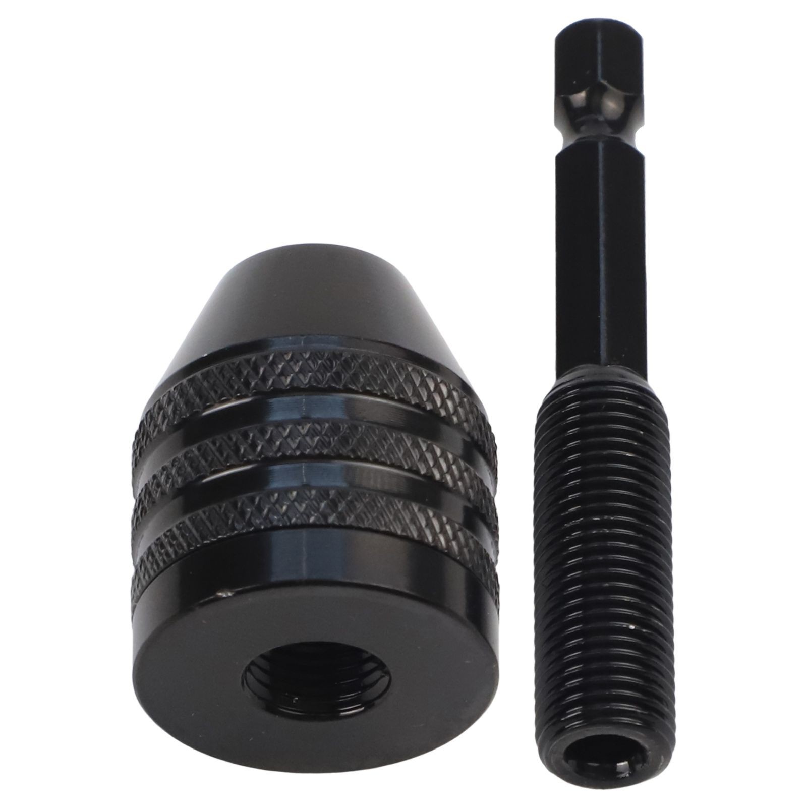 6.35mm Hex Shank Quick Change Keyless Drill Bit Chuck Adapter Converter Tool