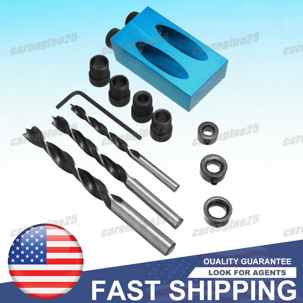 Pocket Hole Jig Kit DIY 850 Easy Drill System Woodworking Screw Drill Heavy Duty