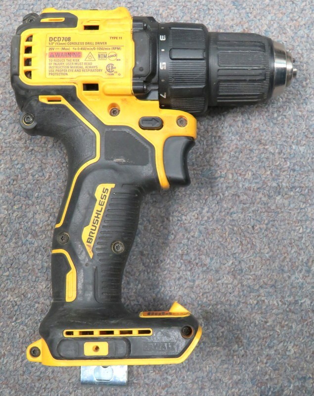 DEWALT DCD708 ATOMIC 20V MAX Brushless Cordless 1/2&Prime; Drill/Driver – Tool Only