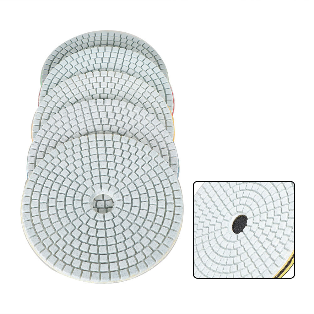 For Marble Quartz Stone Polishing 5&Prime; Diamond Concrete Wet Dry Polishing Pad Set