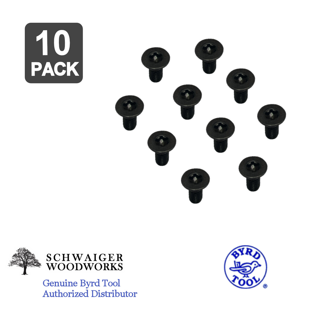 Genuine Byrd Tool Shelix Cutterhead Carbide Insert Cutter Screws – Pack of 10