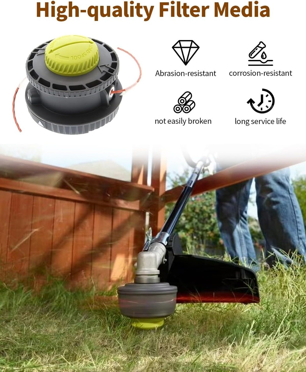 New Bump Feed Trimmer Head for Ryobi Straight Shaft RY15526/27/29 – Easy Install
