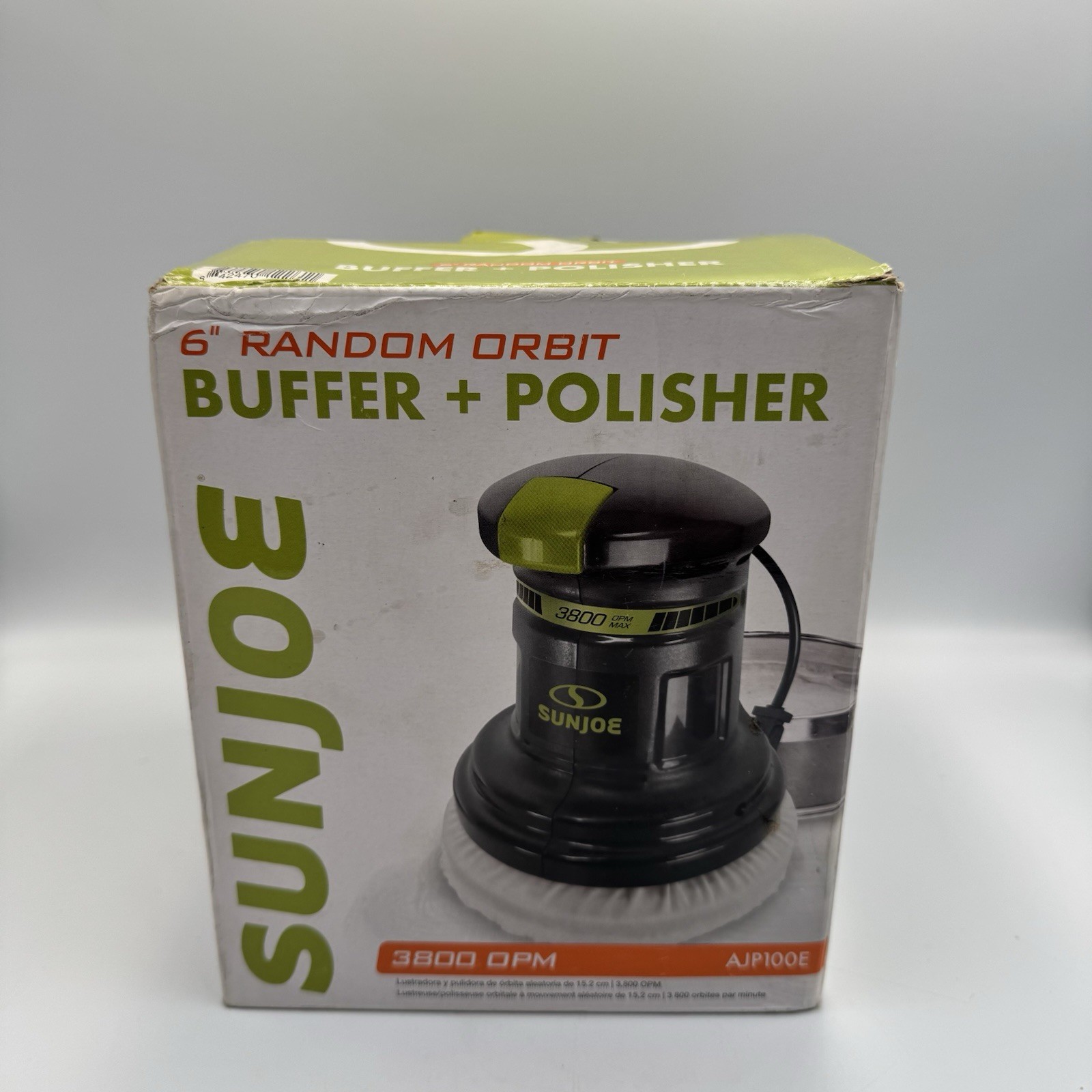 Sunjoe Sun Joe 6&Prime; Random Orbit Buffer + Polisher – 3800 OPM – AJP100E – NEW